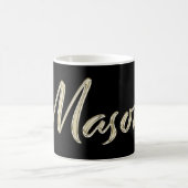 Mason Name whitegold Tasse Teetasse Kaffeetasse Koffiemok (Center)
