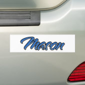 Mason Nom bleu Aufkleber Sticker Autoaufkleber (En voiture)