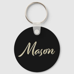 Mason Nom whitegold Button Porte-clés