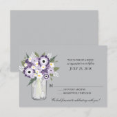 Mason Pot Bloemen | RSVP Kaartje (Voorkant / Achterkant)