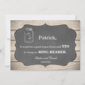 Mason Pot Chalboard Wil je onze ringendrager zijn? Kaart (Achterkant)