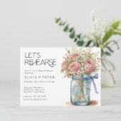 Mason Pot | Roze Rozen Oefendiner Kaart (Staand voorkant)