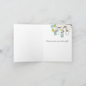 Mason-potten en bloemen bedankkaart (Binnen)