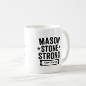 Mason Stone Strong Custom Name Mug (Devant droit)
