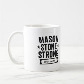 Mason Stone Strong Custom Name Mug (Gauche)
