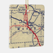 Mason TX Map Keramisch Ornament (Rechts)