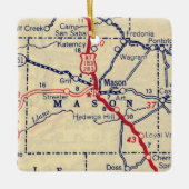 Mason TX Map Keramisch Ornament (Voorkant)