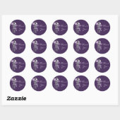 Mason violet Jar Mariage Faveur Stickers (Feuille)