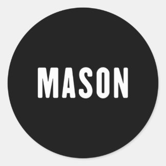 Mason Voornaam Mason Ronde Sticker