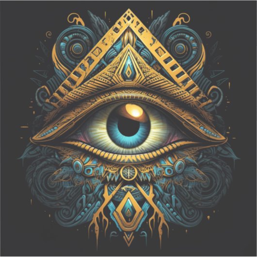 Masonic All Seing Eye Sticker (Voorkant)