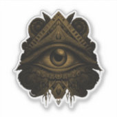 Masonic All Seing Eye Sticker (Voorkant)
