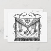 Masonic Apron Briefkaart (Voorkant / Achterkant)