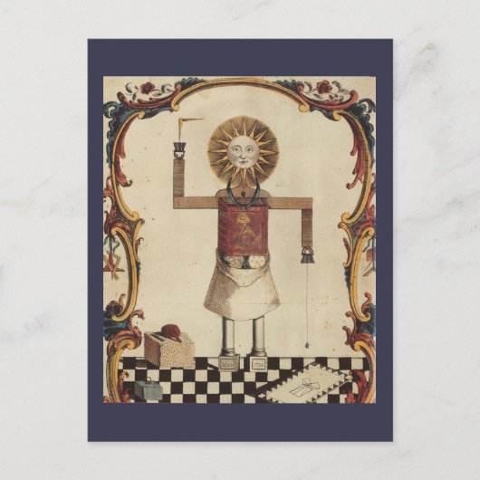 Masonic art briefkaart (Voorkant)