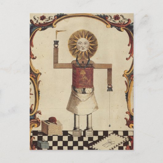 Masonic art briefkaart (Voorkant)