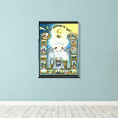 Masonic Art Canvas Van Duisternis naar Licht Afdruk (Insitu (Houten vloer))