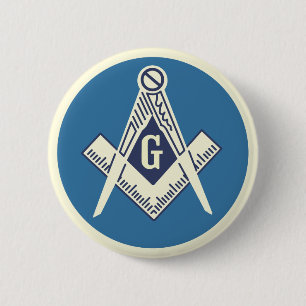 Masonic Blue Lodge Pin Ronde Button 5,7 Cm