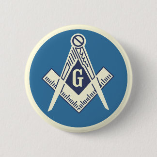 Masonic Blue Lodge Pin Ronde Button 5,7 Cm
