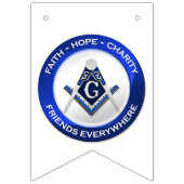 Masonic Bunting Banner Blue (Derde vlag)