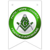 Masonic Bunting Banner Green (Derde vlag)