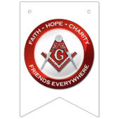 Masonic Bunting Banner Red (Eerste vlag)