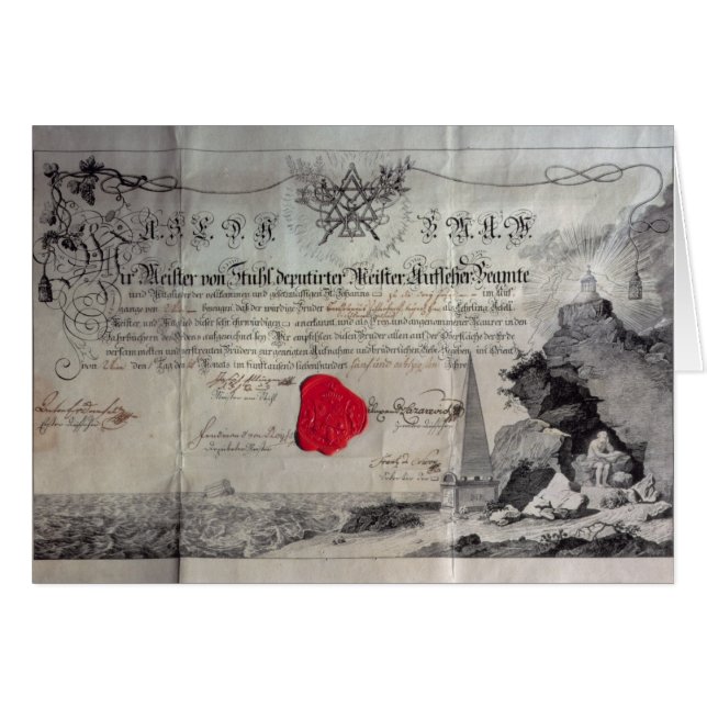 Masonic certificate, 1785 (Voorkant Horizontaal)