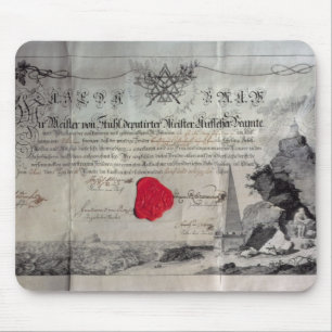 Masonic certificate, 1785 muismat