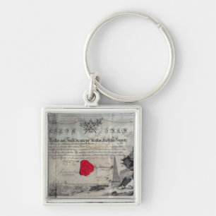 Masonic certificate, 1785 sleutelhanger