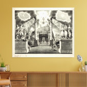 Masonic Chart (1846) Canvas Afdruk (Insitu (Woonkamer))