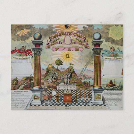 Masonic Chart 2 Briefkaart (Voorkant)