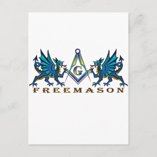 Masonic dragons briefkaart (Voorkant)