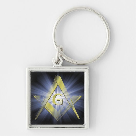 Masonic Emblem Square and Compass Sleutelhanger (Voorkant)