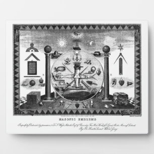Masonic Emblemen Chart uit 1874 Fotoplaat