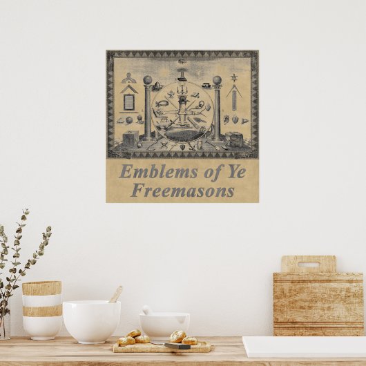 Masonic Emblemen Poster (Keuken)