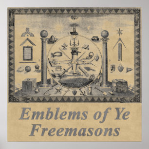 Masonic Emblemen Poster