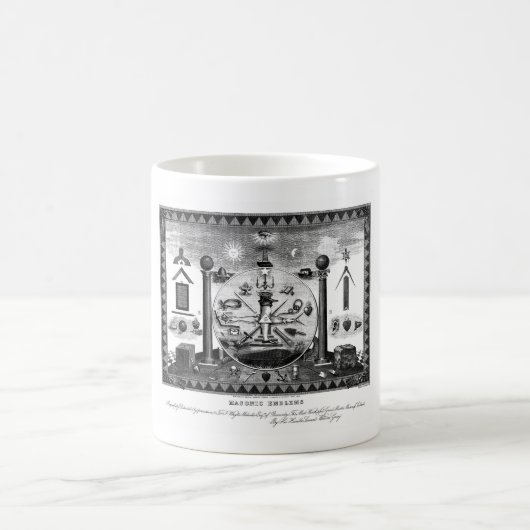 Masonic Emblems Chart uit 1874 Koffiemok (Center)