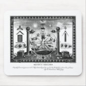 Masonic Emblems Chart uit 1874 Muismat (Voorkant)