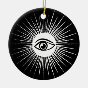 Masonic eye keramisch ornament