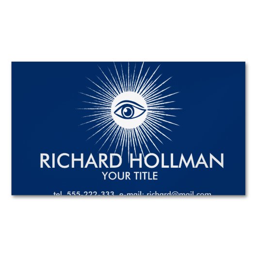 Masonic eye magnetisch visitekaartje (Voorkant)