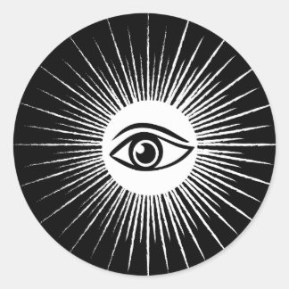 Masonic eye ronde sticker