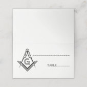 Masonic Folded Table Cards | Freemason Decorations (Buitenkant ongevouwen)