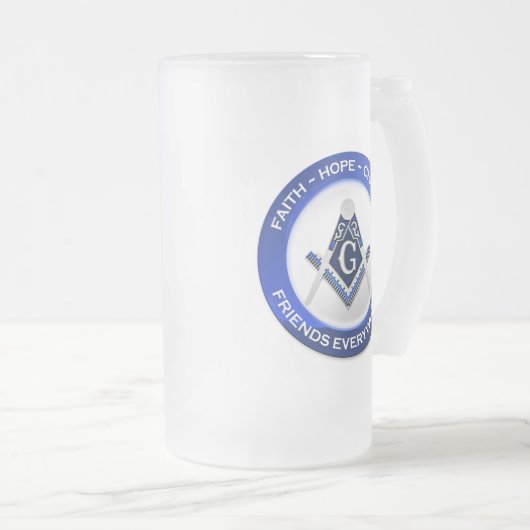 Masonic Frosted Mug (Devant droit)