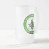 Masonic Frosted Mug Matglas Bierpul (Voorkant rechts)