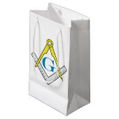 Masonic Gift Bag Klein Cadeauzakje (Voorkant Gekanteld)