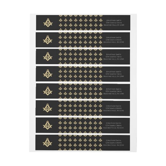 Masonic Golden Rush Adreslabel Wikkel (Vel)