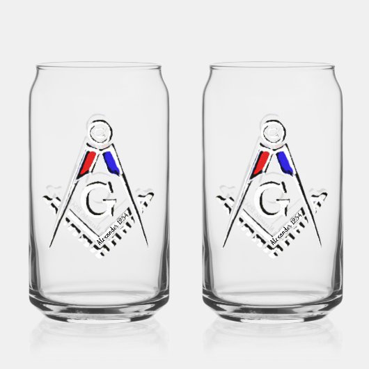 Masonic Golden Rush Blikvorm Glas (Voorkant)