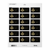 Masonic Golden Rush Etiket (Full Sheet)