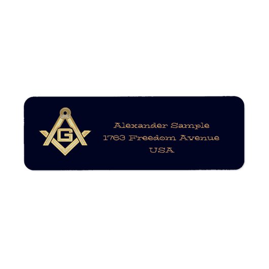 Masonic Golden Rush Etiket (Voorkant)