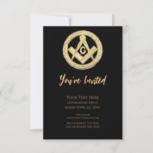 Masonic Golden Rush Kaart (Voorkant)