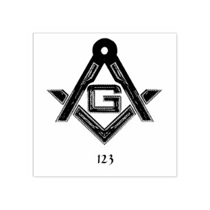 Masonic Golden Rush Rubberstempel