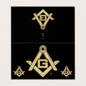 Masonic Golden Rush Visitekaartjes (Buitenkant ongevouwen)